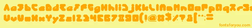 Czcionka PandaRobot – pomarańczowe czcionki na żółtym tle