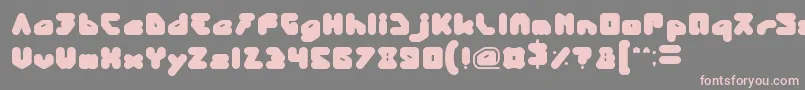 PandaRobot Font – Pink Fonts on Gray Background