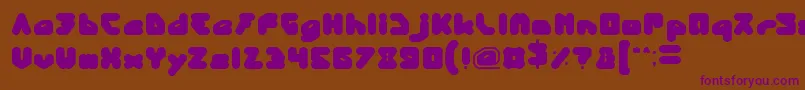 PandaRobot Font – Purple Fonts on Brown Background