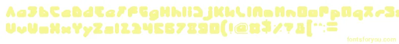 PandaRobot Font – Yellow Fonts on White Background