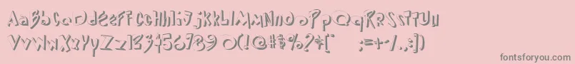 フォントDipedm – ピンクの背景に灰色の文字