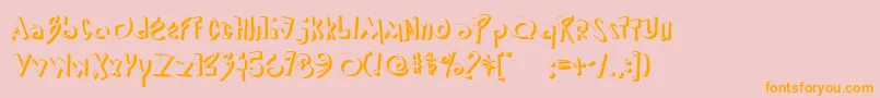 Dipedm Font – Orange Fonts on Pink Background