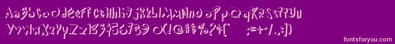 Dipedm Font – Pink Fonts on Purple Background
