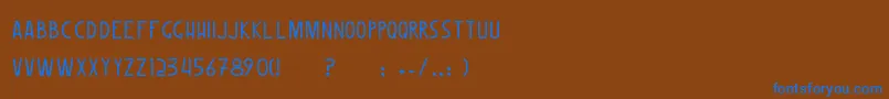 Шрифт WoombleErc2006 – синие шрифты на коричневом фоне