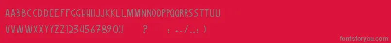 WoombleErc2006 Font – Gray Fonts on Red Background