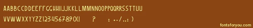 Шрифт WoombleErc2006 – жёлтые шрифты на коричневом фоне