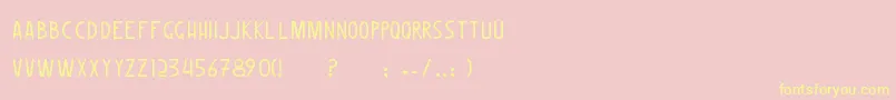 WoombleErc2006 Font – Yellow Fonts on Pink Background