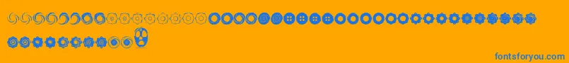 FluidSpiral Font – Blue Fonts on Orange Background