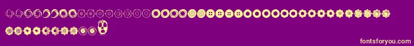 FluidSpiral Font – Yellow Fonts on Purple Background