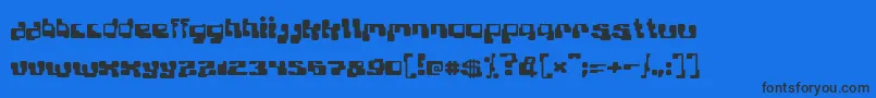 フォントPlanb – 黒い文字の青い背景