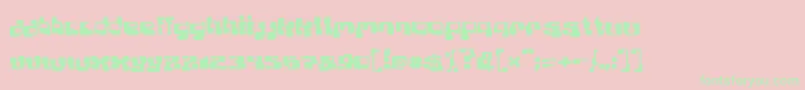 Planb Font – Green Fonts on Pink Background