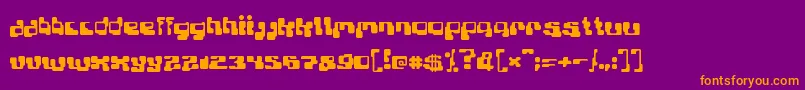 fuente Planb – Fuentes Naranjas Sobre Fondo Morado