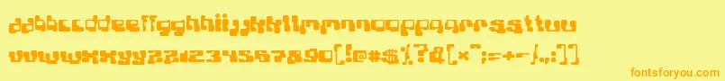 Planb Font – Orange Fonts on Yellow Background