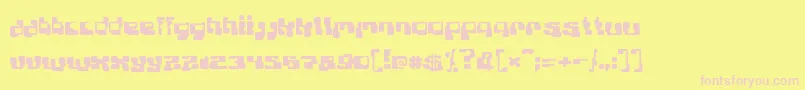 Planb Font – Pink Fonts on Yellow Background