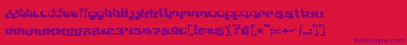 Planb Font – Purple Fonts on Red Background
