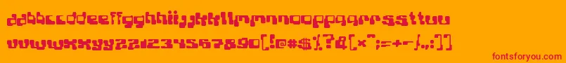 Planb-Schriftart – Rote Schriften auf orangefarbenem Hintergrund