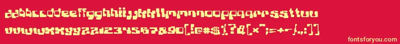 Planb Font – Yellow Fonts on Red Background