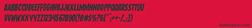 Wolfbrothersrotal Font – Black Fonts on Red Background