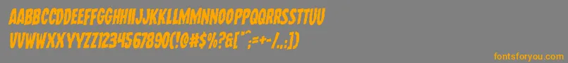 フォントWolfbrothersrotal – オレンジの文字は灰色の背景にあります。