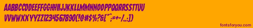 Wolfbrothersrotal Font – Purple Fonts on Orange Background
