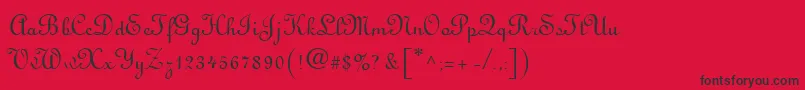 VisitationRights2 Font – Black Fonts on Red Background