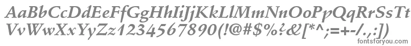 フォントStempelSchneidlerLtBoldItalic – 灰色のフォント