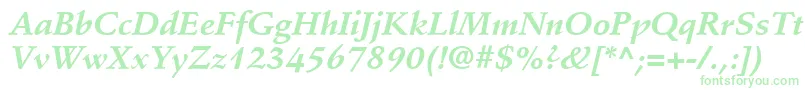 StempelSchneidlerLtBoldItalic-Schriftart – Grüne Schriften auf weißem Hintergrund