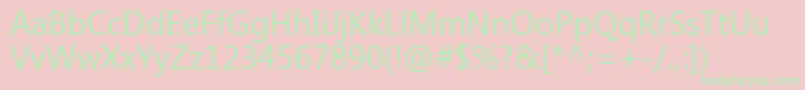 SegoeUiSymbol Font – Green Fonts on Pink Background