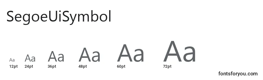 Размеры шрифта SegoeUiSymbol