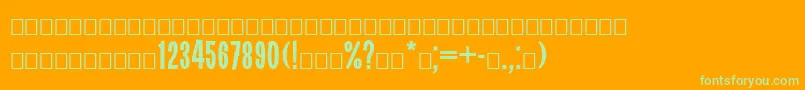 Svoboda Font – Green Fonts on Orange Background
