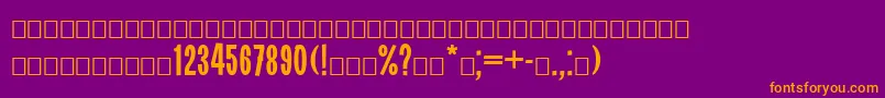 Svoboda Font – Orange Fonts on Purple Background