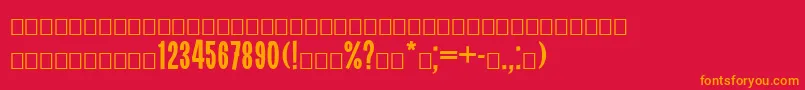 Svoboda Font – Orange Fonts on Red Background