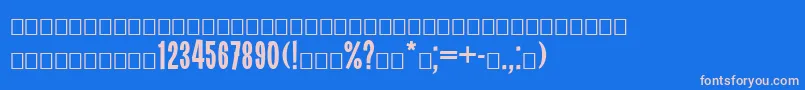 Svoboda Font – Pink Fonts on Blue Background