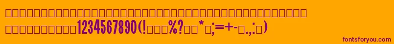 Svoboda Font – Purple Fonts on Orange Background