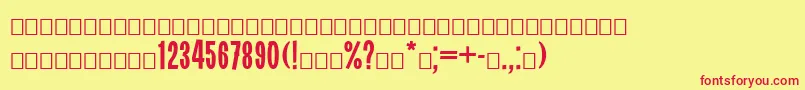 Svoboda Font – Red Fonts on Yellow Background