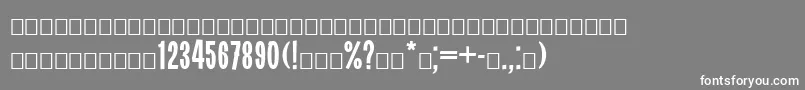 フォントSvoboda – 灰色の背景に白い文字