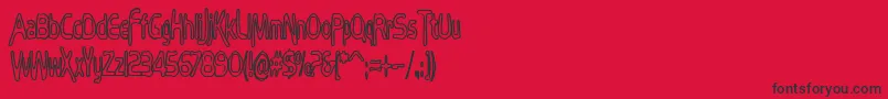 BubblyFrogHollow Font – Black Fonts on Red Background