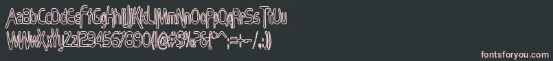 Шрифт BubblyFrogHollow – розовые шрифты на чёрном фоне