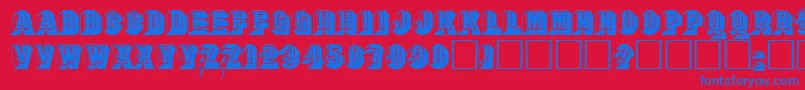 Подробнее о шрифте SandeepRegular Шрифт SandeepRegular – синие шрифты на красном фоне
