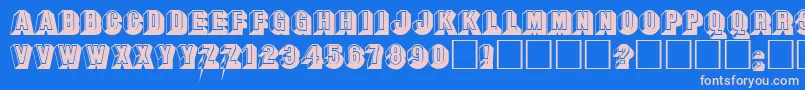 SandeepRegular Font – Pink Fonts on Blue Background