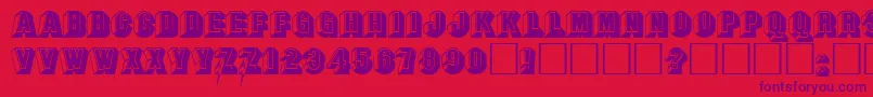 SandeepRegular Font – Purple Fonts on Red Background