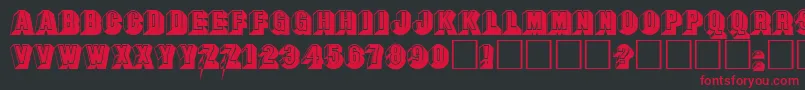 SandeepRegular Font – Red Fonts on Black Background
