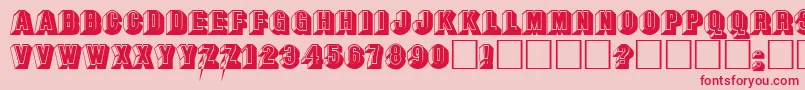 SandeepRegular Font – Red Fonts on Pink Background
