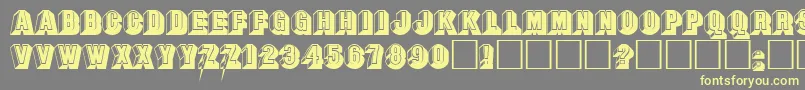 SandeepRegular Font – Yellow Fonts on Gray Background