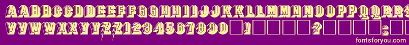 SandeepRegular Font – Yellow Fonts on Purple Background