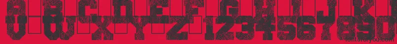 フォントSnakeJacket – 赤い背景に黒い文字
