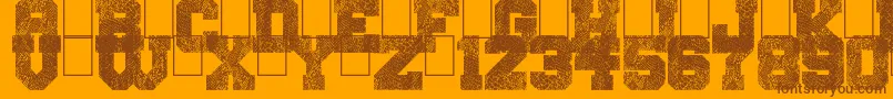 SnakeJacket Font – Brown Fonts on Orange Background