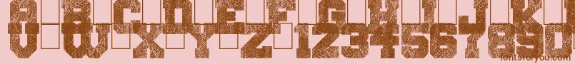 Шрифт SnakeJacket – коричневые шрифты на розовом фоне