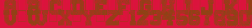 SnakeJacket Font – Brown Fonts on Red Background