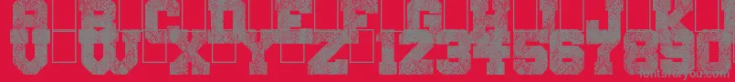 SnakeJacket Font – Gray Fonts on Red Background